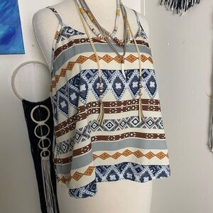 Offer ….   Summer vacation resort wear 2 pieces cropped top pant boho print 12